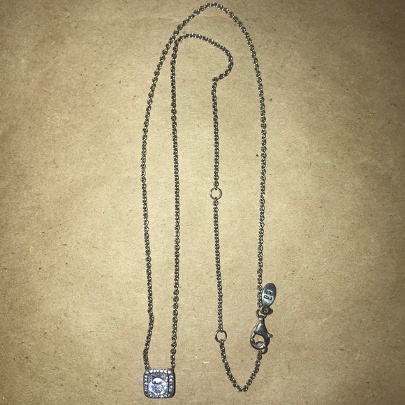 Pandora Square Sparkle Halo Necklace 